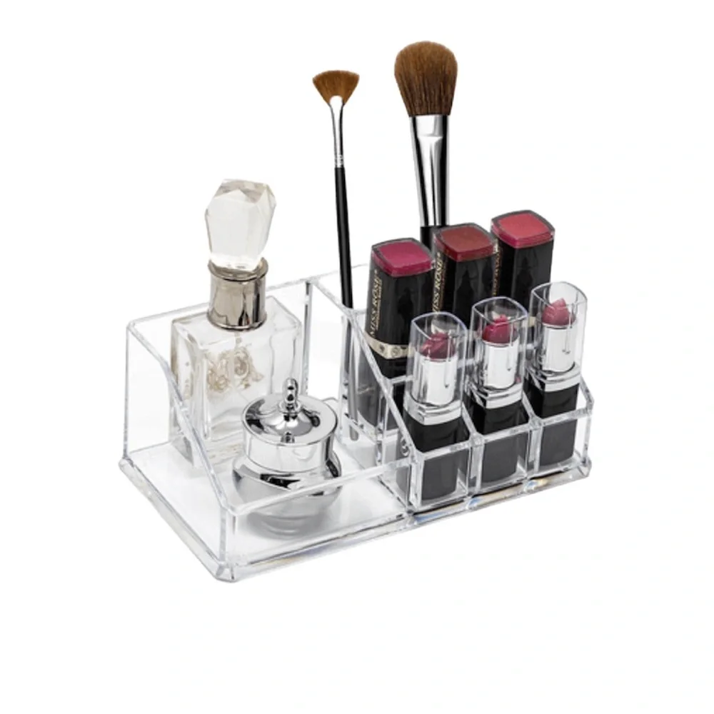 NIB Sorbus Clear Acrylic Cosmetic Organizer 9 Slots